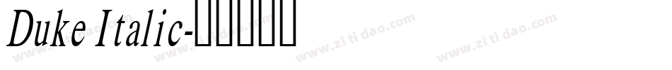 Duke Italic字体转换